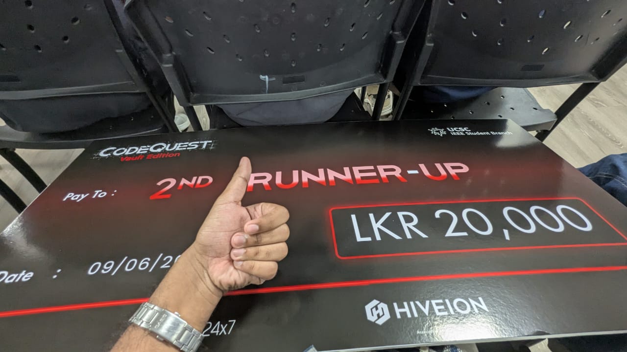 CodeQuest 2nd Runners Up photo 3